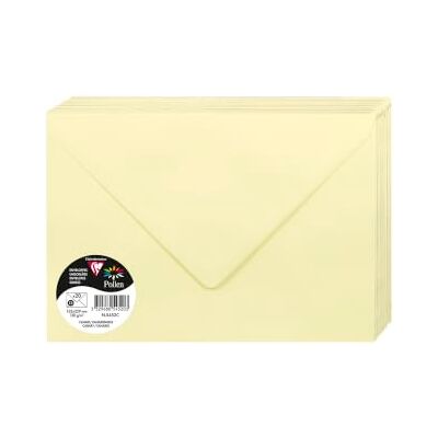 Clairefontaine 5452C Packung mit 20 Umschläge Pollen, Format C5, 162 x 229 mm, 120g, ideal für Korrespondenz und Einladungen, Kanariengelb, 1 Pack Clairefontaine 5452C Packung mit 20 Umschläge Pollen, Format C5, 162 x 229 mm, 120g, ideal für Korrespondenz und Einladungen, Kanariengelb, 1 Pack