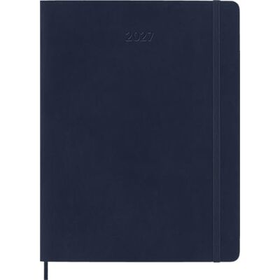 Moleskine Wochenkalender 2027, 12-Monats-Planer mit Platz für Notizen, Softcover, Elastischer Verschluss, XL Format 19x25 Cm, Saphirblau Moleskine Wochenkalender 2027, 12-Monats-Planer mit Platz für Notizen, Softcover, Elastischer Verschluss, XL Format 19x25 Cm, Saphirblau