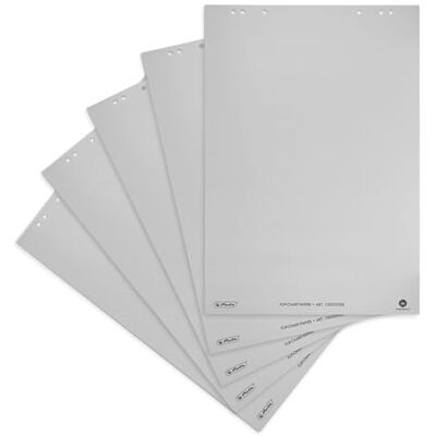 Herlitz Flipchart Papier Recycling, blanko, mit 20 Blatt je Block, gerollt verpackt, 6 fach Lochung, 5 Stück Herlitz Flipchart Papier Recycling, blanko, mit 20 Blatt je Block, gerollt verpackt, 6 fach Lochung, 5 Stück
