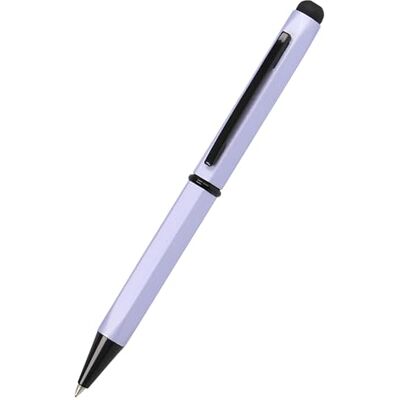 Online 𝗢𝗡𝗟𝗜𝗡𝗘 Kugelschreiber Hexagon Stylus Lila, sechseckiger Kugelschreiber aus Aluminium, auswechselbare D1-Mine, Schreibfarbe blau, Stift mit Touchpen, 1 Stück Online 𝗢𝗡𝗟𝗜𝗡𝗘 Kugelschreiber Hexagon Stylus Lila, sechseckiger Kugelschreiber aus Aluminium, auswechselbare D1-Mine, Schreibfarbe blau, Stift mit Touchpen, 1 Stück