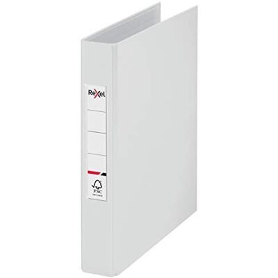 Rexel Ringbuch A5, weiß, 25 mm, 2 O-Ring-Durchmesser, Wahl 2115562 Rexel Ringbuch A5, weiß, 25 mm, 2 O-Ring-Durchmesser, Wahl 2115562