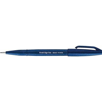 Pentel SES15C-CAX Brush Sign Pen nachtblau, Faserschreiber, pinselähnliche Spitze, 10 Stück Pentel SES15C-CAX Brush Sign Pen nachtblau, Faserschreiber, pinselähnliche Spitze, 10 Stück
