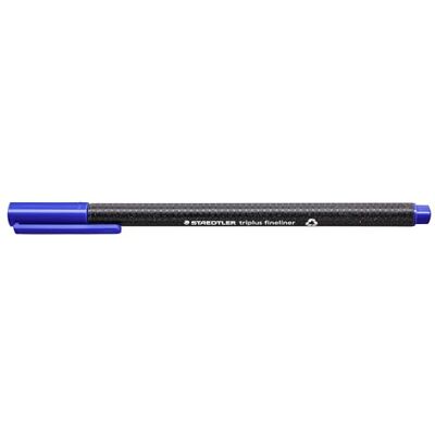 Staedtler 334-3 Triplus Fineliner (Dreikant, Superfeine, Metallgefasste Spitze, Linienbreite ca. 0,3 mm, 10 Stück) blau Staedtler 334-3 Triplus Fineliner (Dreikant, Superfeine, Metallgefasste Spitze, Linienbreite ca. 0,3 mm, 10 Stück) blau