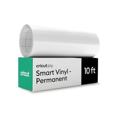 Cricut Selbstklebendes Vinylfolie Plotter (Joy Smart Vinyl) Plotterfolie Vinyl Permanent Rolle, Selbstklebende Folie (14cmx3m, Weiß) Cricut Selbstklebendes Vinylfolie Plotter (Joy Smart Vinyl) Plotterfolie Vinyl Permanent Rolle, Selbstklebende Folie (14cmx3m, Weiß)