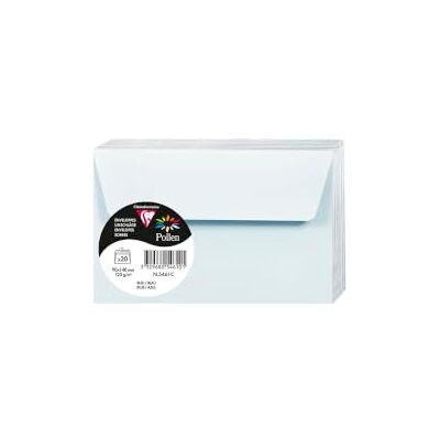 Clairefontaine 5461C Packung mit 20 Umschläge Pollen, 90 x 140 mm, 120g, ideal für Einladungen und Korrespondent, Blau, 1 Pack Clairefontaine 5461C Packung mit 20 Umschläge Pollen, 90 x 140 mm, 120g, ideal für Einladungen und Korrespondent, Blau, 1 Pack
