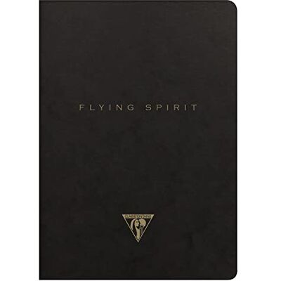 Clairefontaine 102536C Notizbuch / Kladde Flying Spirit liniert DIN A5 14,8x21cm, 48 Blatt, Velinpapier elfenbein 90g, Fadenbindung, mit Klappe, Schwarz, in Retro Designs sortiert, 1 Stück Clairefontaine 102536C Notizbuch / Kladde Flying Spirit liniert DIN A5 14,8x21cm, 48 Blatt, Velinpapier elfenbein 90g, Fadenbindung, mit Klappe, Schwarz, in Retro Designs sortiert, 1 Stück