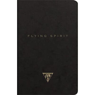 Clairefontaine 102506C Heft Flying Spirit liniert 11x17 cm 48 Blatt, ideal für Notizen, Velinpapier elfenbein 90g, Fadenbindung, mit Klappe, Schwarz, in Retro Designs sortiert, 1 Stück Clairefontaine 102506C Heft Flying Spirit liniert 11x17 cm 48 Blatt, ideal für Notizen, Velinpapier elfenbein 90g, Fadenbindung, mit Klappe, Schwarz, in Retro Designs sortiert, 1 Stück