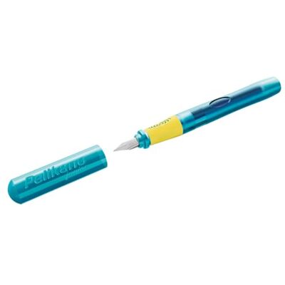 Pelikan o Junior Schreiblernfüller Türkis, Feder A, für Rechtshänder, inkl. 1 Großraumtintenpatrone Königsblau – Soft-Griffzone – Made in Germany Pelikan o Junior Schreiblernfüller Türkis, Feder A, für Rechtshänder, inkl. 1 Großraumtintenpatrone Königsblau – Soft-Griffzone – Made in Germany