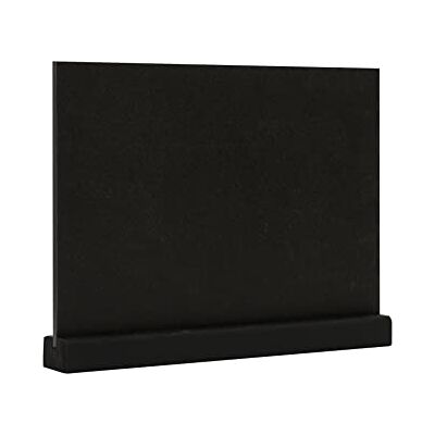 Europel Kreidetafel Tischaufsteller, A4, Querformat, Sockel aus Kiefernholz mit mattschwarzer Oberfläche, doppelseitig, für wasserbasierte Marker, für Restaurants, Hotels, Konferenzen, Festivals Europel Kreidetafel Tischaufsteller, A4, Querformat, Sockel aus Kiefernholz mit mattschwarzer Oberfläche, doppelseitig, für wasserbasierte Marker, für Restaurants, Hotels, Konferenzen, Festivals