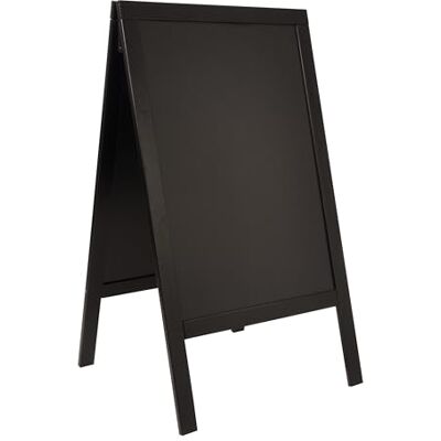 SECURIT Gehwegtafel aus Kiefernholz „Woody“ Tafel für Kreidemarker Für Restaurants, Bars, Cafés Geschäfte 69 x 120 cm Schwarz SECURIT Gehwegtafel aus Kiefernholz „Woody“ Tafel für Kreidemarker Für Restaurants, Bars, Cafés Geschäfte 69 x 120 cm Schwarz
