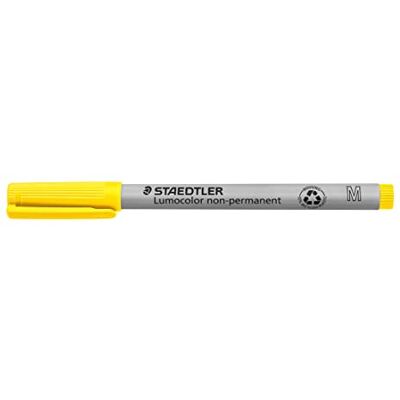 Staedtler Folienstift non-permanent Lumocolor, gelb, wasserlöslich, Made in Germany, lange Lebensdauer, Rundspitze M ca. 1,0, 10 gelbe Universalstifte im Kartonetui, 315-1 Staedtler Folienstift non-permanent Lumocolor, gelb, wasserlöslich, Made in Germany, lange Lebensdauer, Rundspitze M ca. 1,0, 10 gelbe Universalstifte im Kartonetui, 315-1