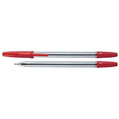 OFFICER PRODUCTS OFFICE PRODUCTS Kugelschreiber Basic/Farbe: Rot/ 50 Stück (1er Pack) / Strichstärke 1,0 mm/Gehäuse Transparent/Linienstärke 0,7mm/ Ideal für das Büro, das Home Office oder die Schule OFFICER PRODUCTS OFFICE PRODUCTS Kugelschreiber Basic/Farbe: Rot/ 50 Stück (1er Pack) / Strichstärke 1,0 mm/Gehäuse Transparent/Linienstärke 0,7mm/ Ideal für das Büro, das Home Office oder die Schule