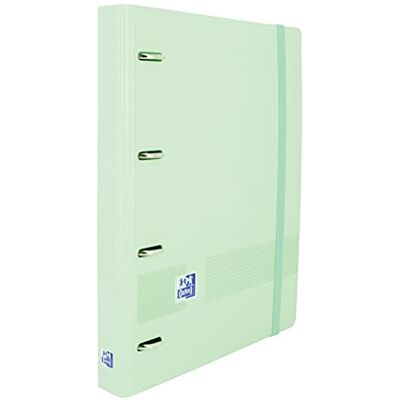 Oxford Live & Go Ordner mit 4 Ringen, Polyfoam mit Nachfüllung und Gummi, Größe A4+, abnehmbare Tafel, Stickerbogen, Ersatzstreifen mit 5 Farbbändern und 5 x 5 kariert, Minzgrün Oxford Live & Go Ordner mit 4 Ringen, Polyfoam mit Nachfüllung und Gummi, Größe A4+, abnehmbare Tafel, Stickerbogen, Ersatzstreifen mit 5 Farbbändern und 5 x 5 kariert, Minzgrün