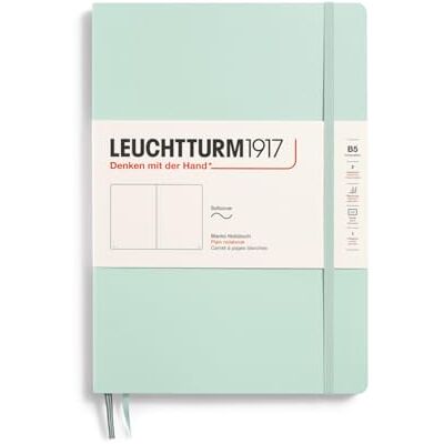 LEUCHTTURM1917 370311 Notizbuch Composition (B5), Softcover, 123 nummerierte Seiten, Mint Green, Blanko LEUCHTTURM1917 370311 Notizbuch Composition (B5), Softcover, 123 nummerierte Seiten, Mint Green, Blanko