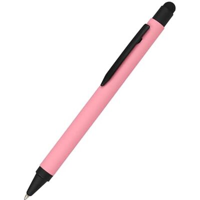 Online 𝗢𝗡𝗟𝗜𝗡𝗘 Kugelschreiber Alu Stylus Rose, Druckkugelschreiber aus Aluminium, auswechselbare Großraum-Mine, Schreibfarbe blau, mit Softtouch Feeling, Stift mit Touchpen, 1 Stück Online 𝗢𝗡𝗟𝗜𝗡𝗘 Kugelschreiber Alu Stylus Rose, Druckkugelschreiber aus Aluminium, auswechselbare Großraum-Mine, Schreibfarbe blau, mit Softtouch Feeling, Stift mit Touchpen, 1 Stück