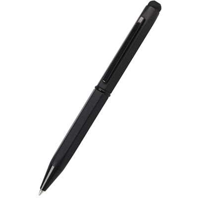 Online 𝗢𝗡𝗟𝗜𝗡𝗘 Kugelschreiber Hexagon Stylus Schwarz, sechseckiger Kugelschreiber aus Aluminium, auswechselbare D1-Mine, Schreibfarbe blau, Stift mit Touchpen, 1 Stück Online 𝗢𝗡𝗟𝗜𝗡𝗘 Kugelschreiber Hexagon Stylus Schwarz, sechseckiger Kugelschreiber aus Aluminium, auswechselbare D1-Mine, Schreibfarbe blau, Stift mit Touchpen, 1 Stück