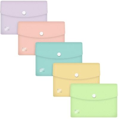 Oxford Urban Dokumenten-Tasch A6, Brieftasche aus Kunststoff, blickdicht sortiert pastell, 5 Stück Oxford Urban Dokumenten-Tasch A6, Brieftasche aus Kunststoff, blickdicht sortiert pastell, 5 Stück