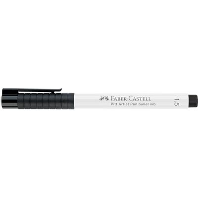 Faber-Castell 167893 Packung mit 5 Filzstiften Pitt Artist Pen, Weiß, Strichstärke 1,5 Faber-Castell 167893 Packung mit 5 Filzstiften Pitt Artist Pen, Weiß, Strichstärke 1,5