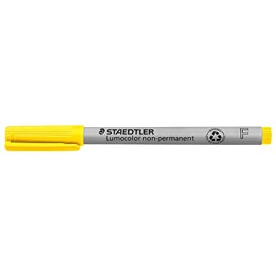 Staedtler Folienstift non-permanent Lumocolor, gelb, wasserlöslich, Made in Germany, lange Lebensdauer, F-Spitze mit Linienbreite ca. 0,6 mm, 10 gelbe Universalstifte im Kartonetui, 316-1 Staedtler Folienstift non-permanent Lumocolor, gelb, wasserlöslich, Made in Germany, lange Lebensdauer, F-Spitze mit Linienbreite ca. 0,6 mm, 10 gelbe Universalstifte im Kartonetui, 316-1
