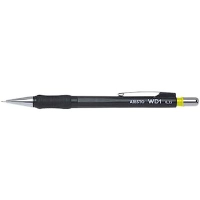Aristo AR85103 Druckbleistift WD1 0,35 mm (Ergonomisch gerillte Griffzone, gefederte Minenführung, Härtegrad Mine HB, integrierter Radiergummi) schwarz, 10 Stück Aristo AR85103 Druckbleistift WD1 0,35 mm (Ergonomisch gerillte Griffzone, gefederte Minenführung, Härtegrad Mine HB, integrierter Radiergummi) schwarz, 10 Stück