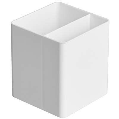 Amazon Basics Kunststoff-Organizer, Stiftebecher, Weiß Amazon Basics Kunststoff-Organizer, Stiftebecher, Weiß