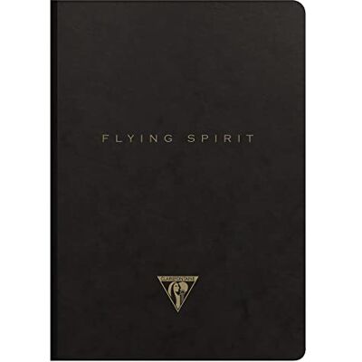 Clairefontaine 102546C Hefz Flying Spirit liniert, DIN A5 14,8x21cm, 96 Blatt, Velinpapier elfenbein 90g, Leinenbindung, Schwarz, in Retro Designs sortiert, 1 Stück Clairefontaine 102546C Hefz Flying Spirit liniert, DIN A5 14,8x21cm, 96 Blatt, Velinpapier elfenbein 90g, Leinenbindung, Schwarz, in Retro Designs sortiert, 1 Stück