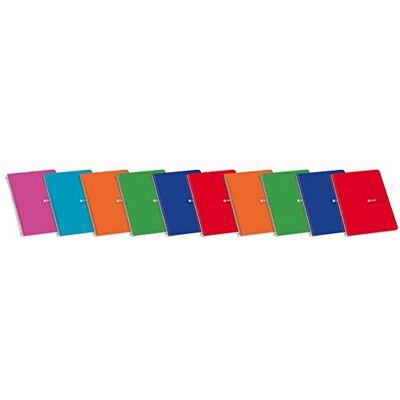 Enri 100430104 Notizbuch, liniert, A5, 80 Blatt, zufällige Farben, 10 Stück Enri 100430104 Notizbuch, liniert, A5, 80 Blatt, zufällige Farben, 10 Stück