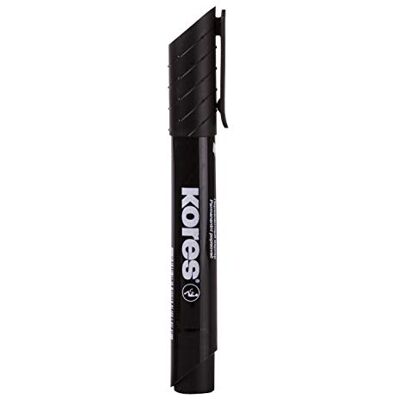 Kores K-Marker XP2: Schwarze Permanent Marker Stifte, Keilspitze mit wasserfester und geruchsfreier Tinte, für alle Oberflächen, 12 Stk Packung Kores K-Marker XP2: Schwarze Permanent Marker Stifte, Keilspitze mit wasserfester und geruchsfreier Tinte, für alle Oberflächen, 12 Stk Packung