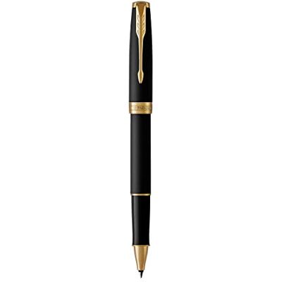 Parker Sonnet Tintenroller Matt-Schwarze Lackierung mit Goldzierteilen feine Spitze Schwarze Tinte Geschenkbox Parker Sonnet Tintenroller Matt-Schwarze Lackierung mit Goldzierteilen feine Spitze Schwarze Tinte Geschenkbox