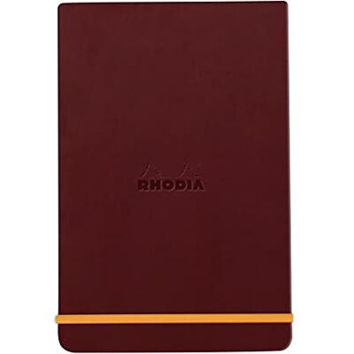 Rhodia 194380C Notizbuch Webnotepad DIN A5, 96 Blatt abtrennbar liniert 90 g, 1 Stück, Weinrot Rhodia 194380C Notizbuch Webnotepad DIN A5, 96 Blatt abtrennbar liniert 90 g, 1 Stück, Weinrot