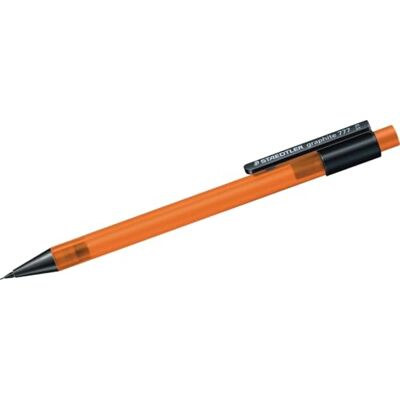 Staedtler 777 05-4 Druckbleistift graphite gefüllt mit B-Minen, Minendurchmesser 0,5 mm, Schaftfarbe: orange, 10 Stück im Kartonetui Staedtler 777 05-4 Druckbleistift graphite gefüllt mit B-Minen, Minendurchmesser 0,5 mm, Schaftfarbe: orange, 10 Stück im Kartonetui