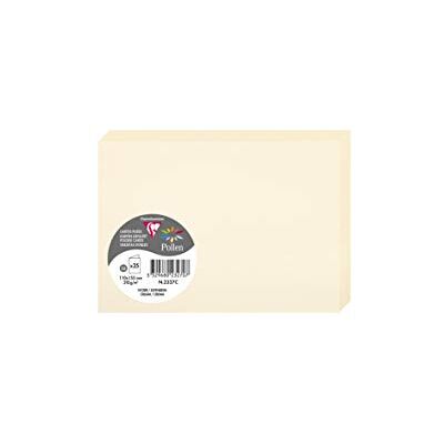 Clairefontaine 2327C Packung mit 25 Doppelkarten Pollen, 210g, in Format C6, 110 x 155mm, Elfenbein Clairefontaine 2327C Packung mit 25 Doppelkarten Pollen, 210g, in Format C6, 110 x 155mm, Elfenbein