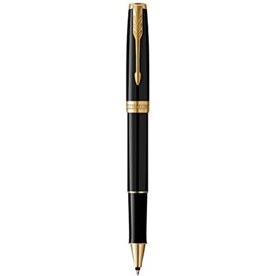 Parker Sonnet Tintenroller Schwarze Lackierung mit Goldzierteilen feine Spitze Schwarze Tinte Geschenkbox Parker Sonnet Tintenroller Schwarze Lackierung mit Goldzierteilen feine Spitze Schwarze Tinte Geschenkbox