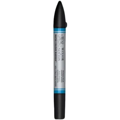 Winsor & Newton 0201515 Aquarellmarker 2 Spitzen, Pinsel- und feiner Spitze, lichtecht, hochpigmentierte Aquarellfarben für Kalligrafie, Zeichnungen Phthaloblau, grünton Winsor & Newton 0201515 Aquarellmarker 2 Spitzen, Pinsel- und feiner Spitze, lichtecht, hochpigmentierte Aquarellfarben für Kalligrafie, Zeichnungen Phthaloblau, grünton