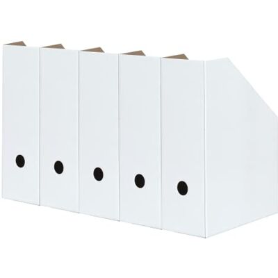 LANDRÉ Stehsammler A4, aus stabilem Karton, 10,5 cm breit, weiß, 5 Stück LANDRÉ Stehsammler A4, aus stabilem Karton, 10,5 cm breit, weiß, 5 Stück