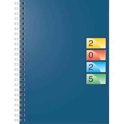 BRUNNEN Buchkalender DATAline Modell 796 40 (2025), 2 Seiten = 1 Woche, A5, 128 Seiten, Karton-Einband, blau BRUNNEN Buchkalender DATAline Modell 796 40 (2025), 2 Seiten = 1 Woche, A5, 128 Seiten, Karton-Einband, blau