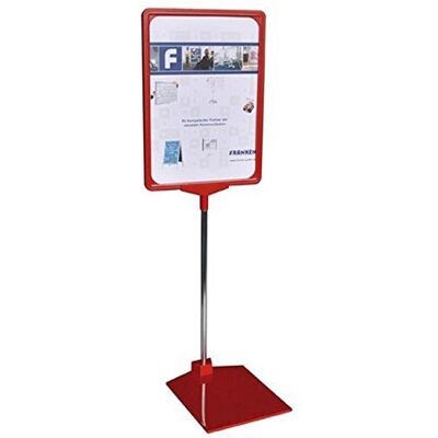 Franken Preisständer, Info-Ständer A4, Freistehend, höhenverstellbar, tragbar, 210 x 620 x 10 mm, rot, PSM A4 01 Franken Preisständer, Info-Ständer A4, Freistehend, höhenverstellbar, tragbar, 210 x 620 x 10 mm, rot, PSM A4 01
