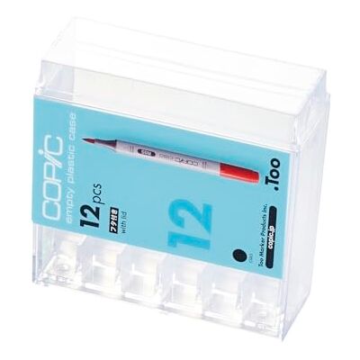Copic Ciao, Empty Plastic Case, Acryl-Display für 12 Twin Marker mit Einer mittelbreiten und Einer Brush-Spitze Copic Ciao, Empty Plastic Case, Acryl-Display für 12 Twin Marker mit Einer mittelbreiten und Einer Brush-Spitze