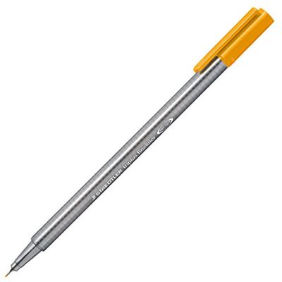 Staedtler 334-16 Fineliner triplus Dreikantschaft im Kartonetui, metallgefasste Spitze, circa 0,3 mm, 10 Stück, Goldocker Staedtler 334-16 Fineliner triplus Dreikantschaft im Kartonetui, metallgefasste Spitze, circa 0,3 mm, 10 Stück, Goldocker