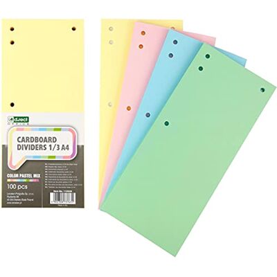D.RECT 100er Pack Karton-Trennstreifen bunt 11x24cm Trennlaschen Trennblätter farbig sortiert Register-Trenner in 5 Light-Farben Ordner Register 160g/m² 5 Farben: 20 Stück je Farbe, 110936 D.RECT 100er Pack Karton-Trennstreifen bunt 11x24cm Trennlaschen Trennblätter farbig sortiert Register-Trenner in 5 Light-Farben Ordner Register 160g/m² 5 Farben: 20 Stück je Farbe, 110936