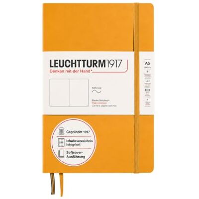 LEUCHTTURM1917 363402 Notizbuch Medium (A5), Softcover, 123 nummerierte Seiten, Rising Sun, blanko LEUCHTTURM1917 363402 Notizbuch Medium (A5), Softcover, 123 nummerierte Seiten, Rising Sun, blanko