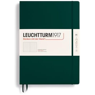 LEUCHTTURM1917 370264 Notizbuch Master Classic (A4+) Hardcover, 233 nummerierte Seiten, Forest Green, dotted LEUCHTTURM1917 370264 Notizbuch Master Classic (A4+) Hardcover, 233 nummerierte Seiten, Forest Green, dotted