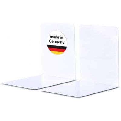 MAUL Buchstütze weiß Stahl 2er Set für Büro & Homeoffice ordentliche Regale im Handumdrehen, stabiler Halt für Bücher & Ordner, kratzfeste Oberfläche, magnetische Notizen möglich MAUL Buchstütze weiß Stahl 2er Set für Büro & Homeoffice ordentliche Regale im Handumdrehen, stabiler Halt für Bücher & Ordner, kratzfeste Oberfläche, magnetische Notizen möglich