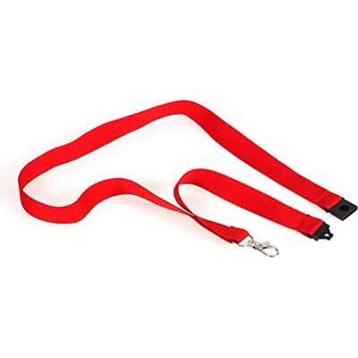 Europel Schlüsselband 20mm, Karabiner, Sicherheitsverschluss, für Ausweishülle, Kartenhalter, Rot,10 Stück Europel Schlüsselband 20mm, Karabiner, Sicherheitsverschluss, für Ausweishülle, Kartenhalter, Rot,10 Stück