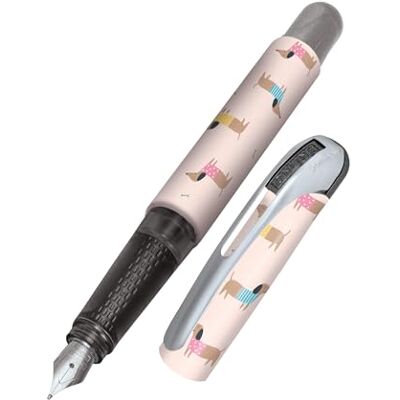 Online Füller College Dackel mit M-Feder I Füller Grundschule mit coolem Hunde-Design & Clip I Allergikerfreundlich, leicht & ergonomisch I Füllhalter inkl. blauer Tintenpatrone I Made in Germany Online Füller College Dackel mit M-Feder I Füller Grundschule mit coolem Hunde-Design & Clip I Allergikerfreundlich, leicht & ergonomisch I Füllhalter inkl. blauer Tintenpatrone I Made in Germany
