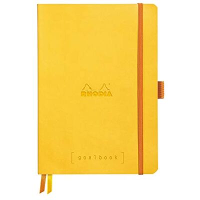 Rhodia 117585C Notizheft Goalbook (DIN A5, 14,8 x 21 cm, Dot, praktisch und trendige, mit weichem Deckel, 90g weißes Papier, 120 Blatt) 1 Stück, Gelb Rhodia 117585C Notizheft Goalbook (DIN A5, 14,8 x 21 cm, Dot, praktisch und trendige, mit weichem Deckel, 90g weißes Papier, 120 Blatt) 1 Stück, Gelb