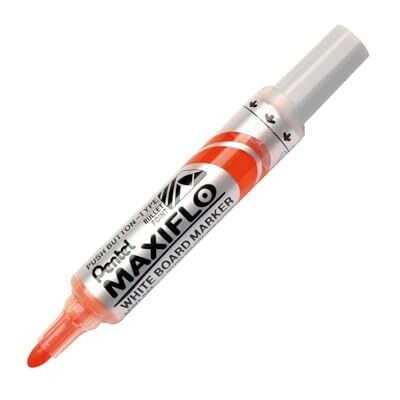 Pentel MWL5M-F Whiteboard Marker Maxiflo mit Pumpsystem Rundspitze, 2.5 mm, 1 Stück, orange Pentel MWL5M-F Whiteboard Marker Maxiflo mit Pumpsystem Rundspitze, 2.5 mm, 1 Stück, orange