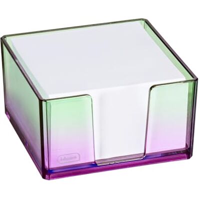 Idena 11364 Zettelbox mit 500 Blatt 80g/m², Zettelkasten aus Kunststoff in Lila-Grün, Größe ca. 10,3 x 10,3 x 5,7 cm, geeignet für Schule und Büro Idena 11364 Zettelbox mit 500 Blatt 80g/m², Zettelkasten aus Kunststoff in Lila-Grün, Größe ca. 10,3 x 10,3 x 5,7 cm, geeignet für Schule und Büro