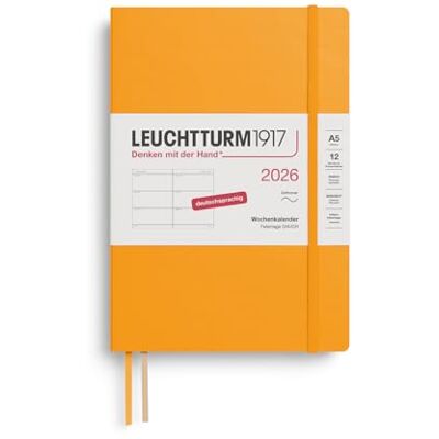 LEUCHTTURM1917 372558 Wochenkalender Medium (A5) 2026, 12 Monate, Softcover, Rising Sun, Deutsch LEUCHTTURM1917 372558 Wochenkalender Medium (A5) 2026, 12 Monate, Softcover, Rising Sun, Deutsch