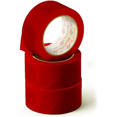 OFITURIA Klebeband, Farbe Rot, Klebeband zum Verpacken und Organisieren Ihrer Kartons und Sendungen, Siegel in verschiedenen leuchtenden Farben 66 m x 48 mm (3 Einheit Rot) OFITURIA Klebeband, Farbe Rot, Klebeband zum Verpacken und Organisieren Ihrer Kartons und Sendungen, Siegel in verschiedenen leuchtenden Farben 66 m x 48 mm (3 Einheit Rot)